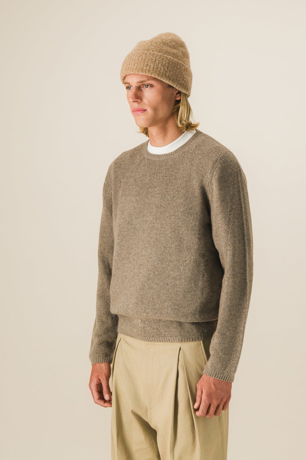 Pull col rond laine et cachemire