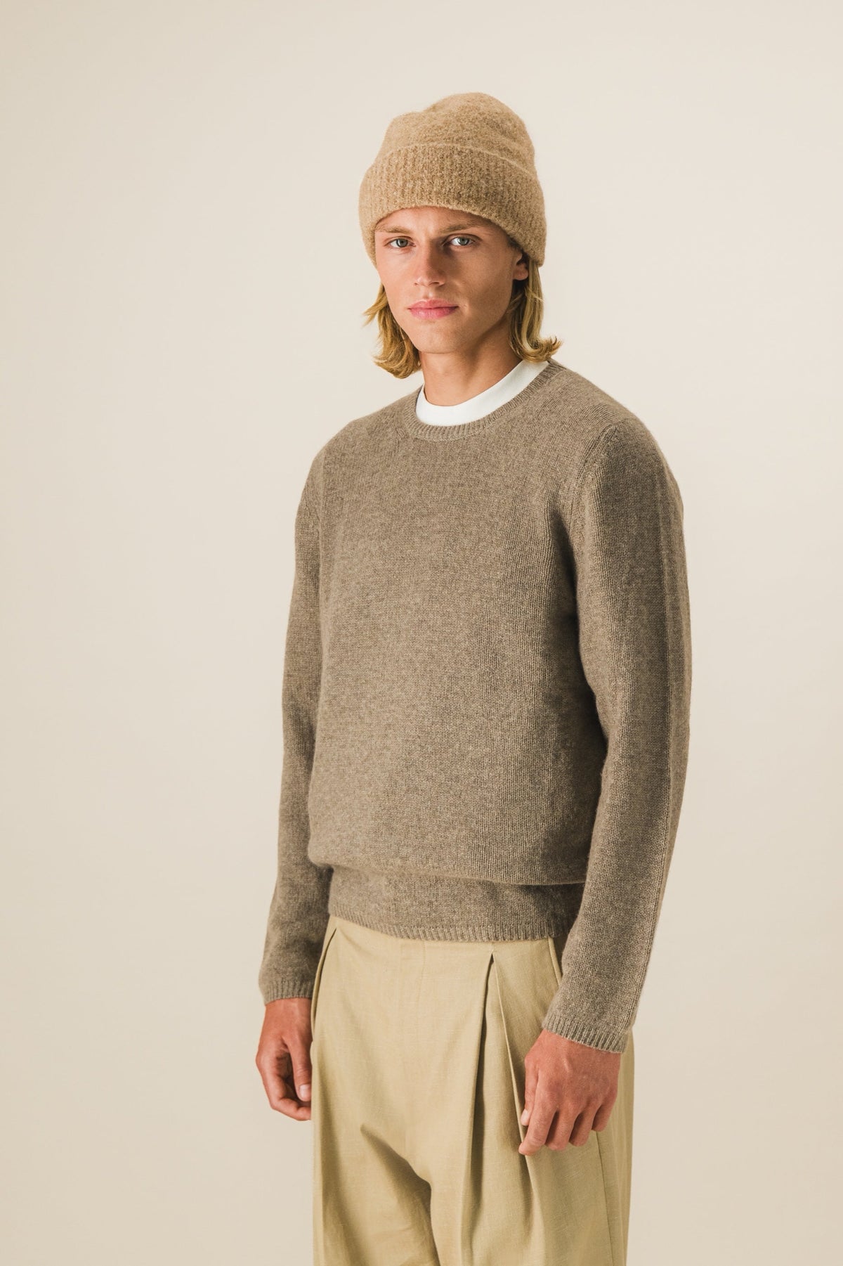 Pull col rond laine et cachemire