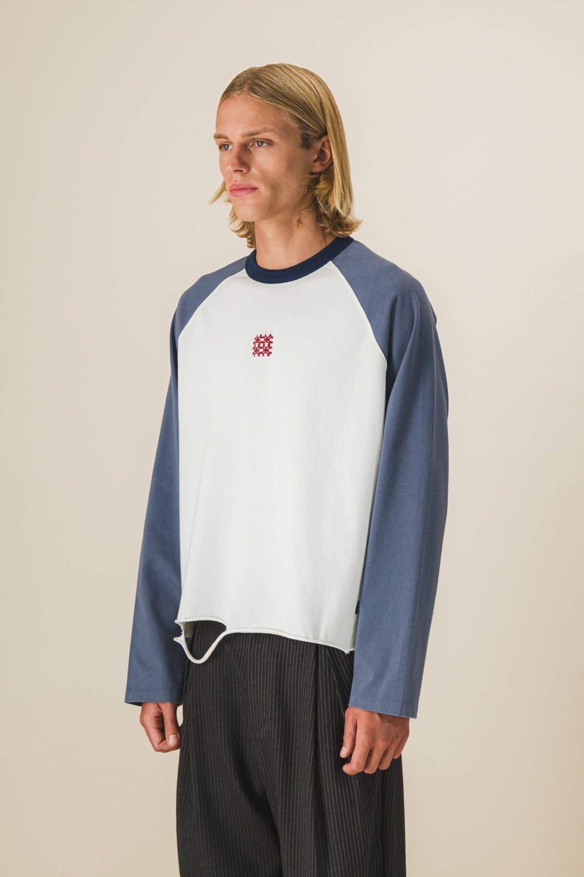T-shirt manches longues contrasté