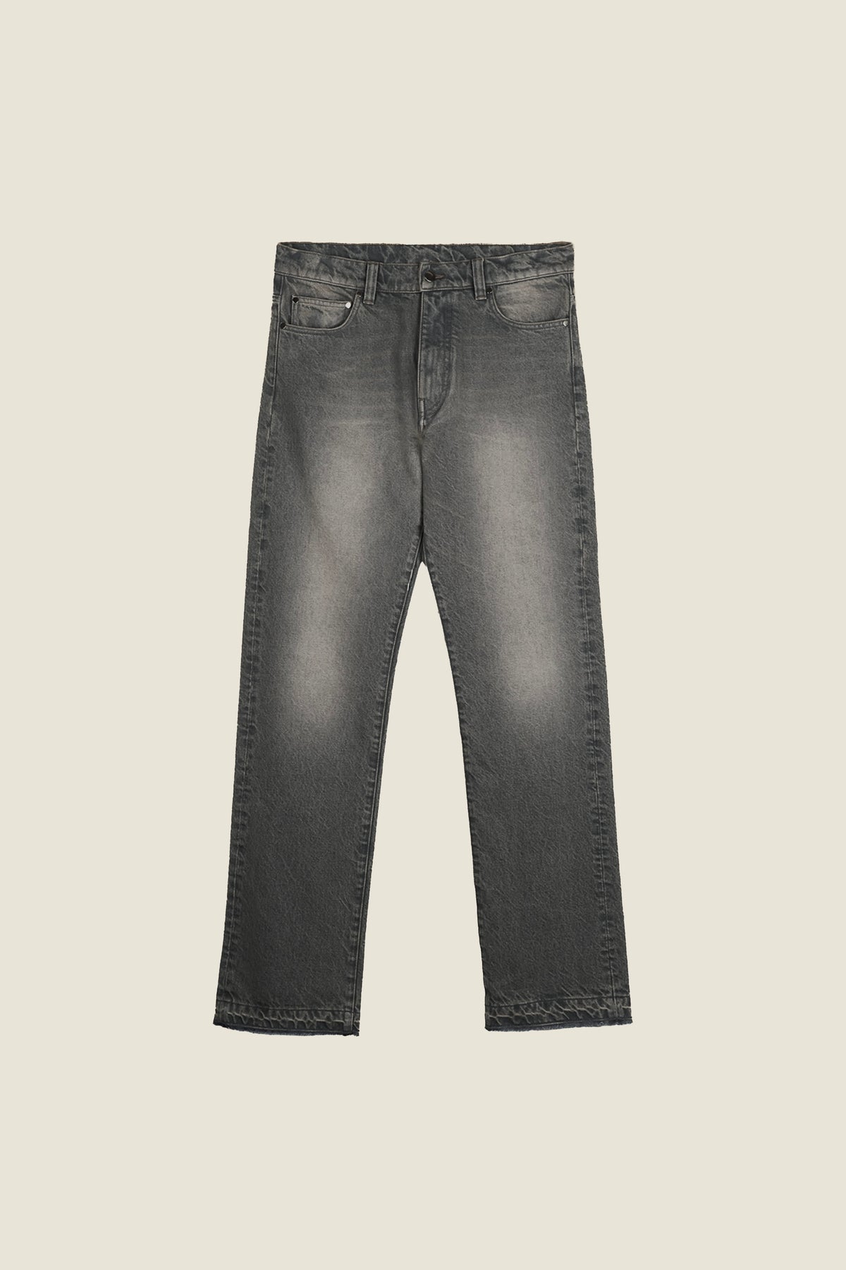 Gerade geschnittene Jeans aus gewaschenem Denim