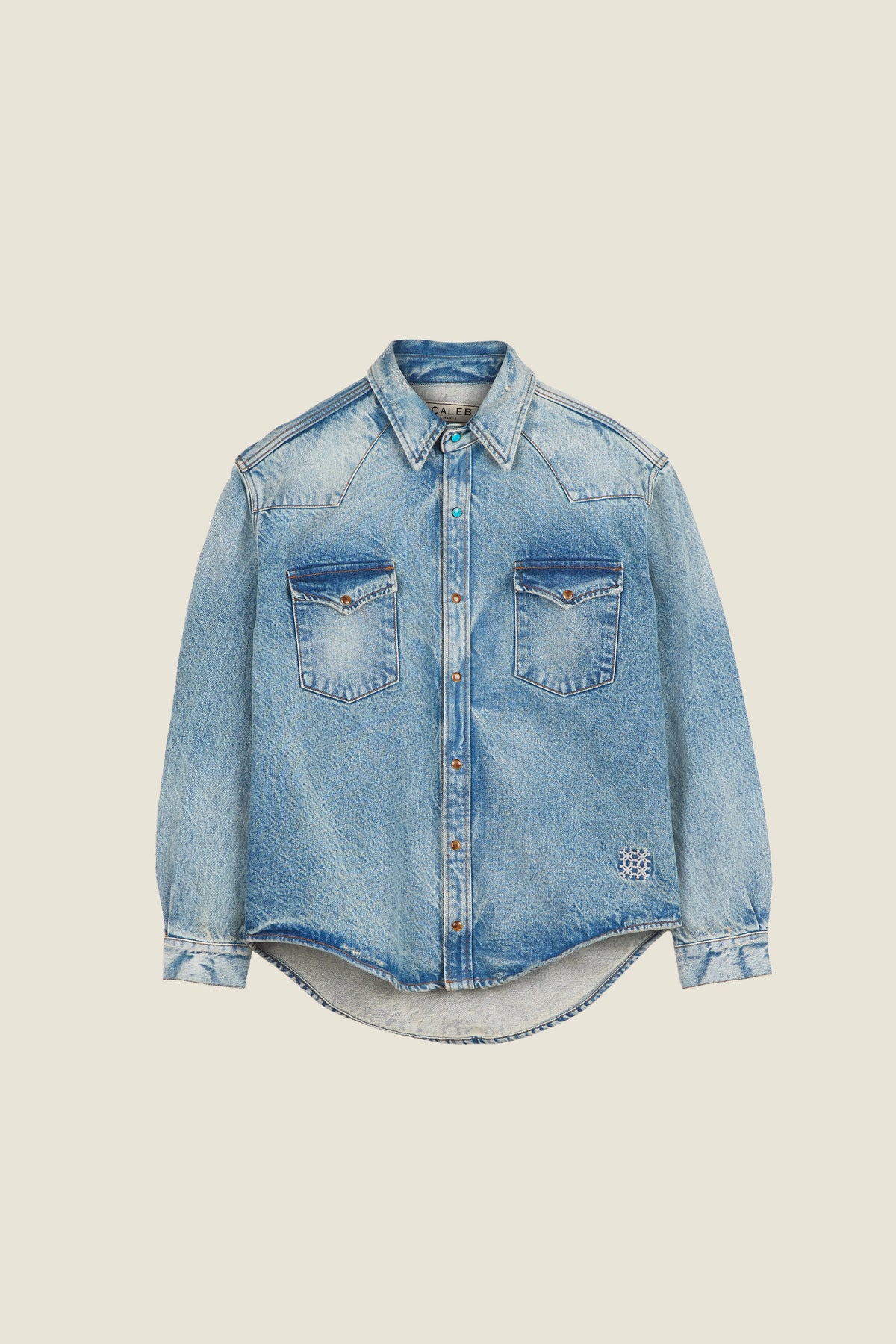 Chemise western en denim
