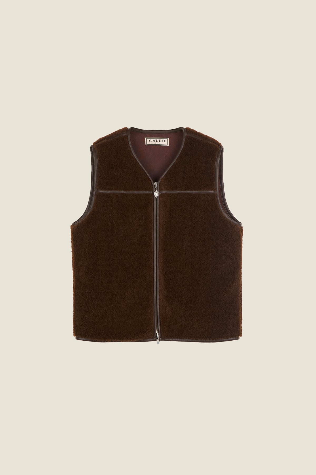 Veste sans manche zippée en polaire