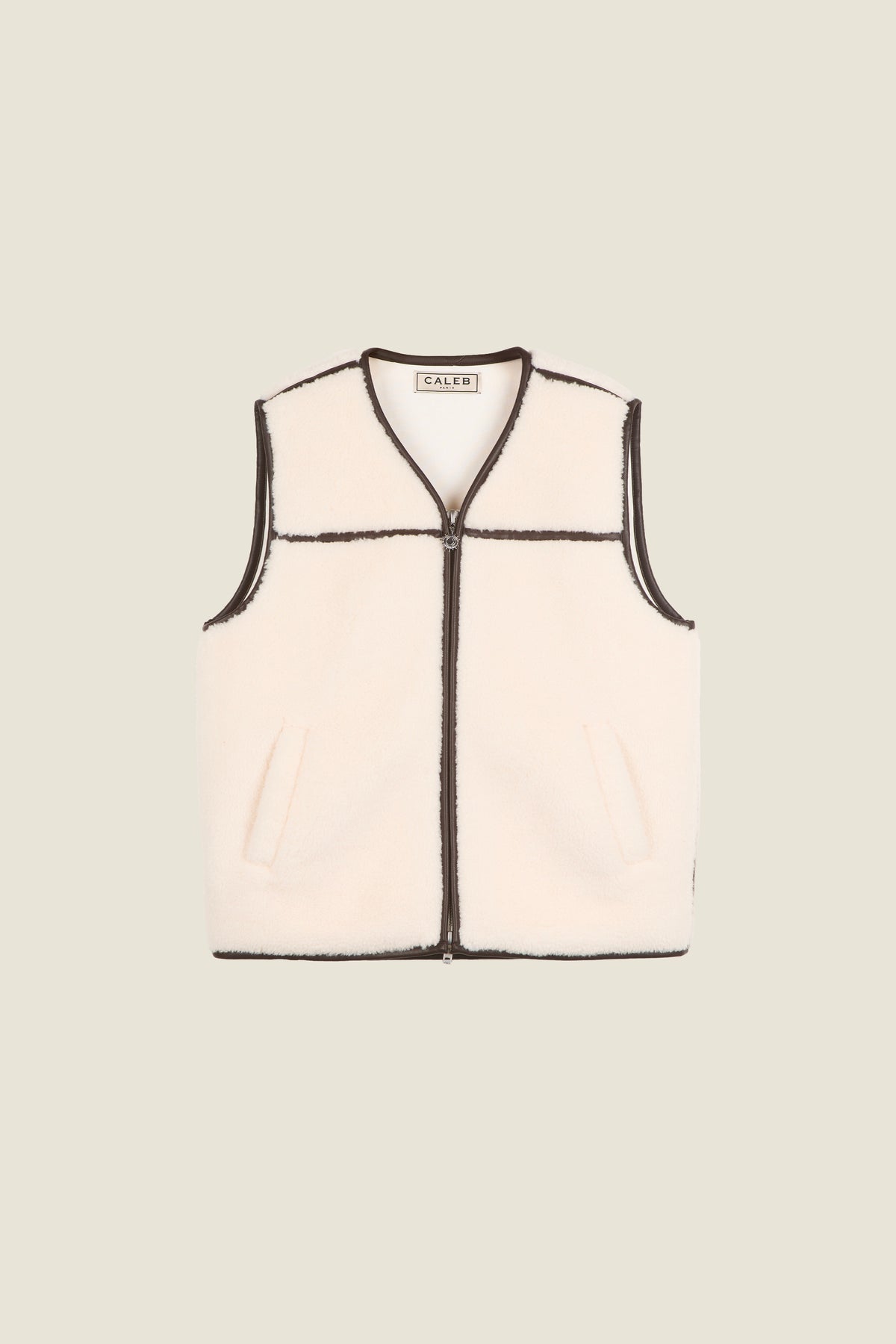 Veste sans manche zippée en polaire