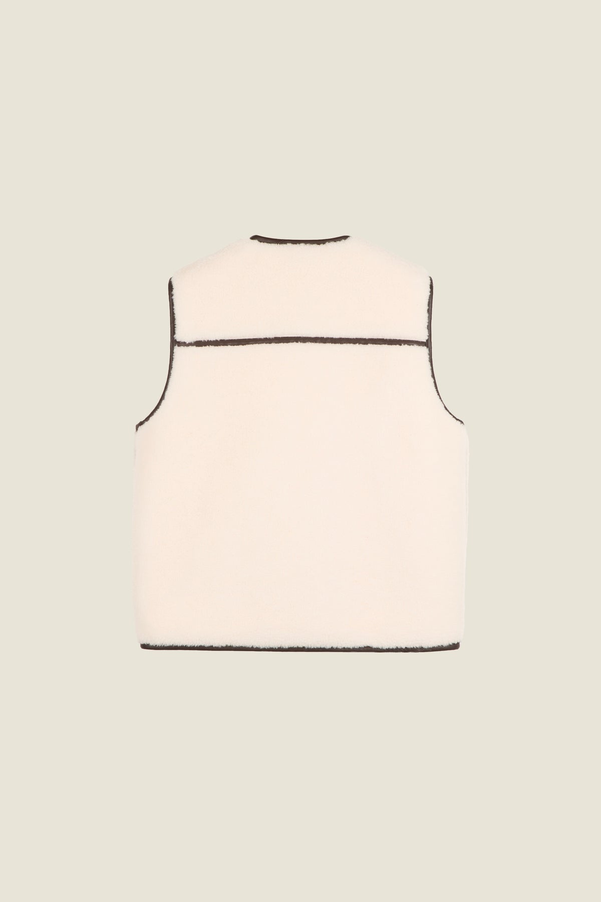 Sleeveless zip-up fleece jacket