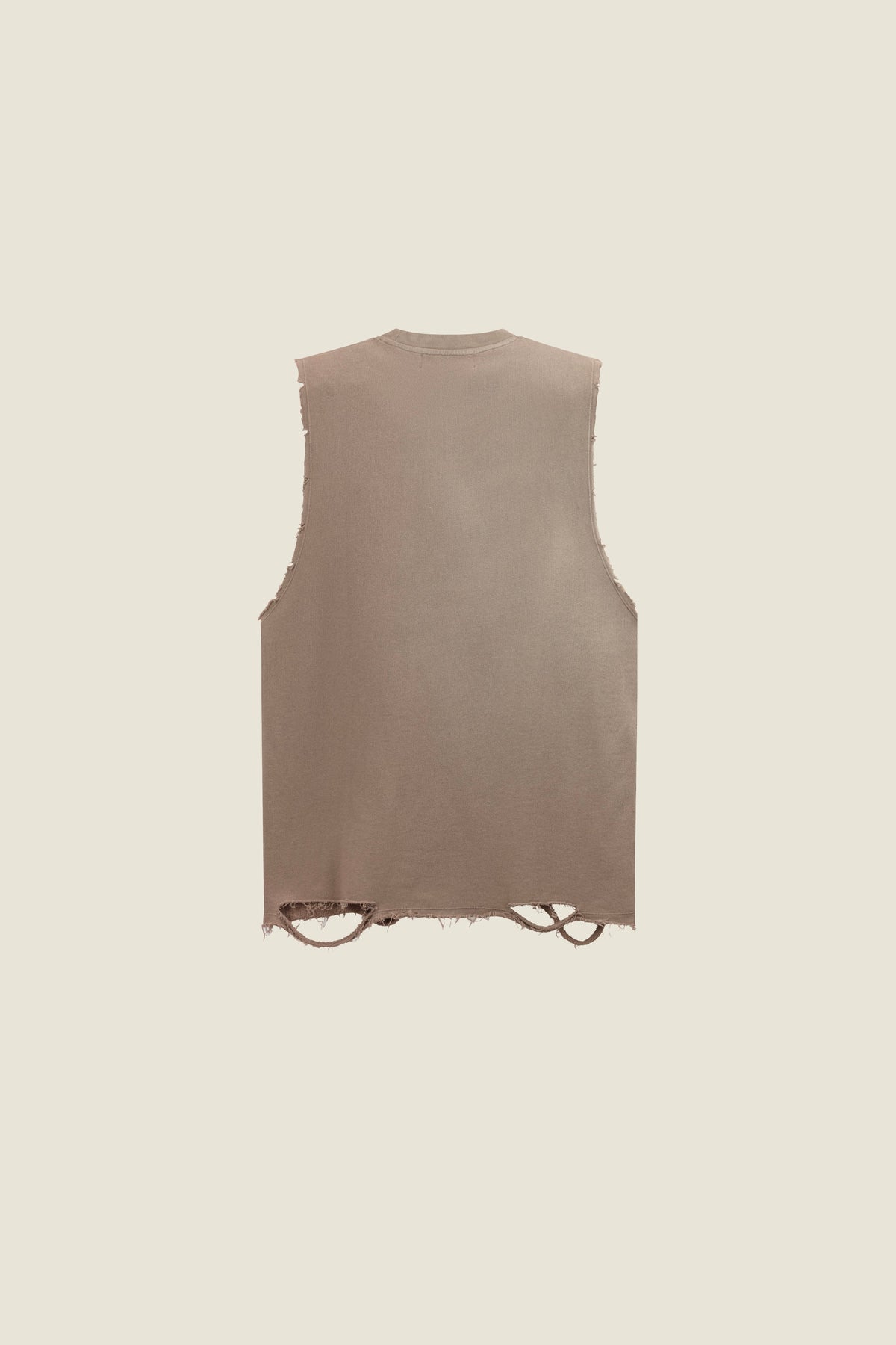 Fleece tank top with spray effect