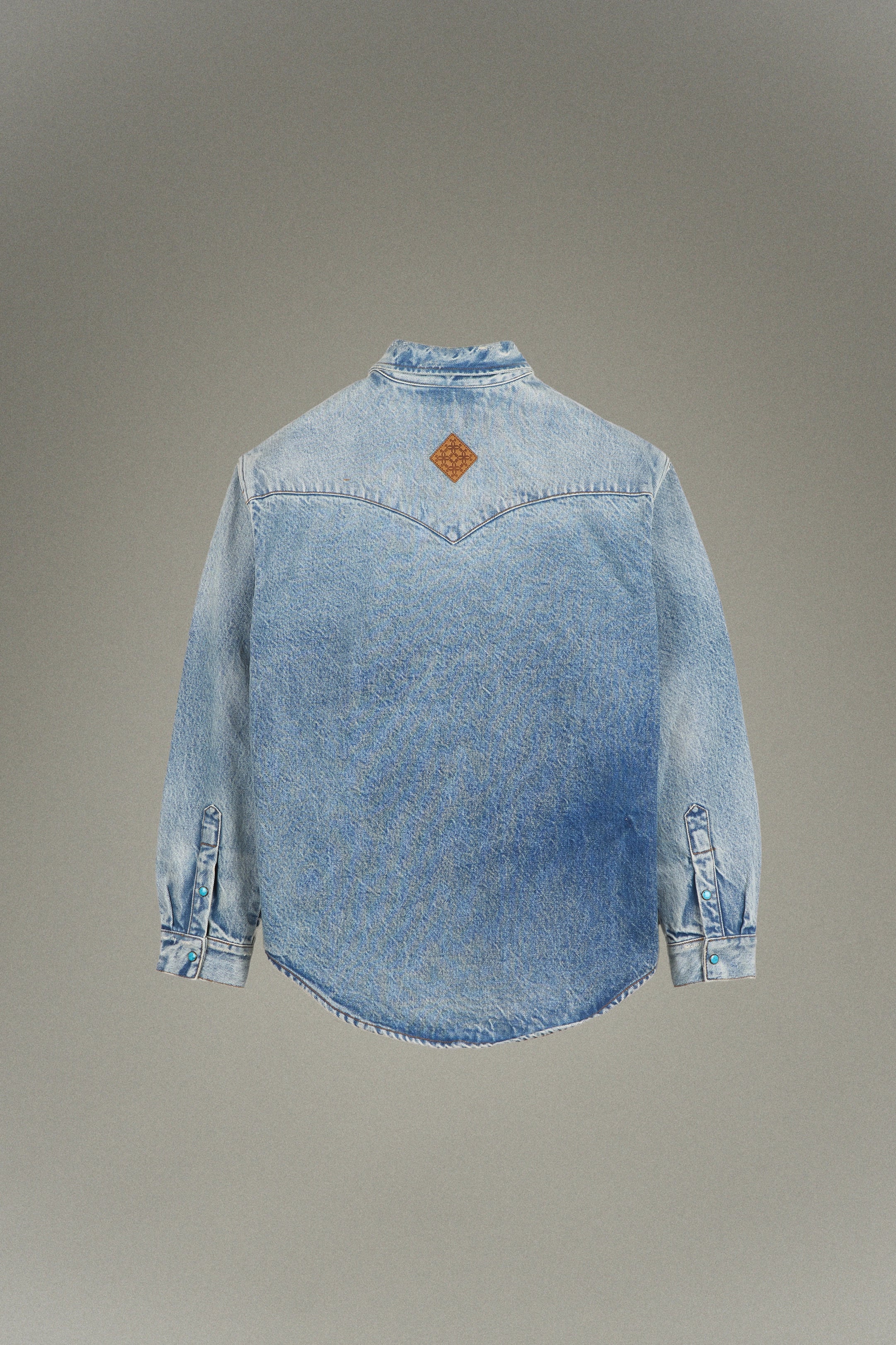 Chemise western en denim