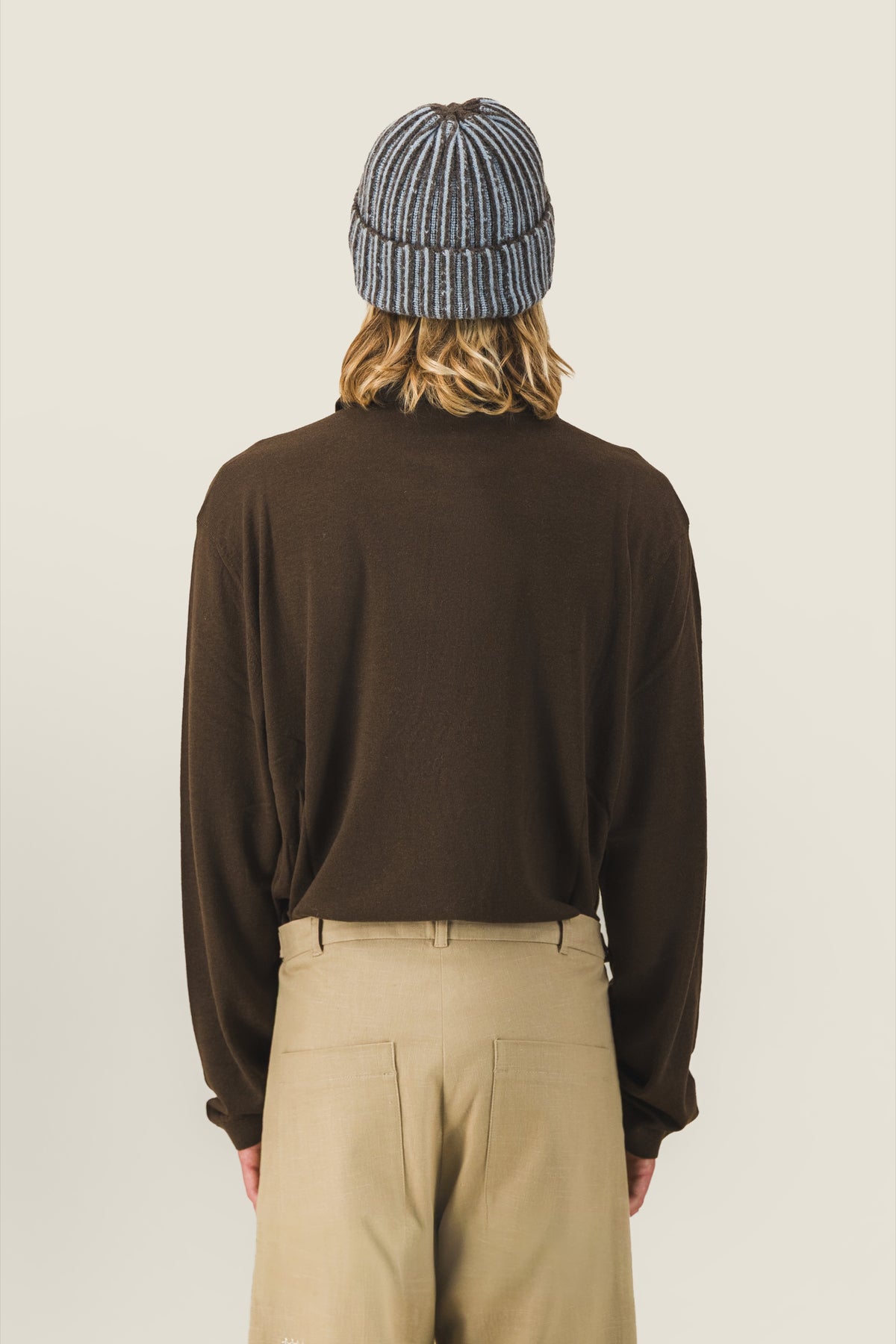 Wool and silk polo shirt