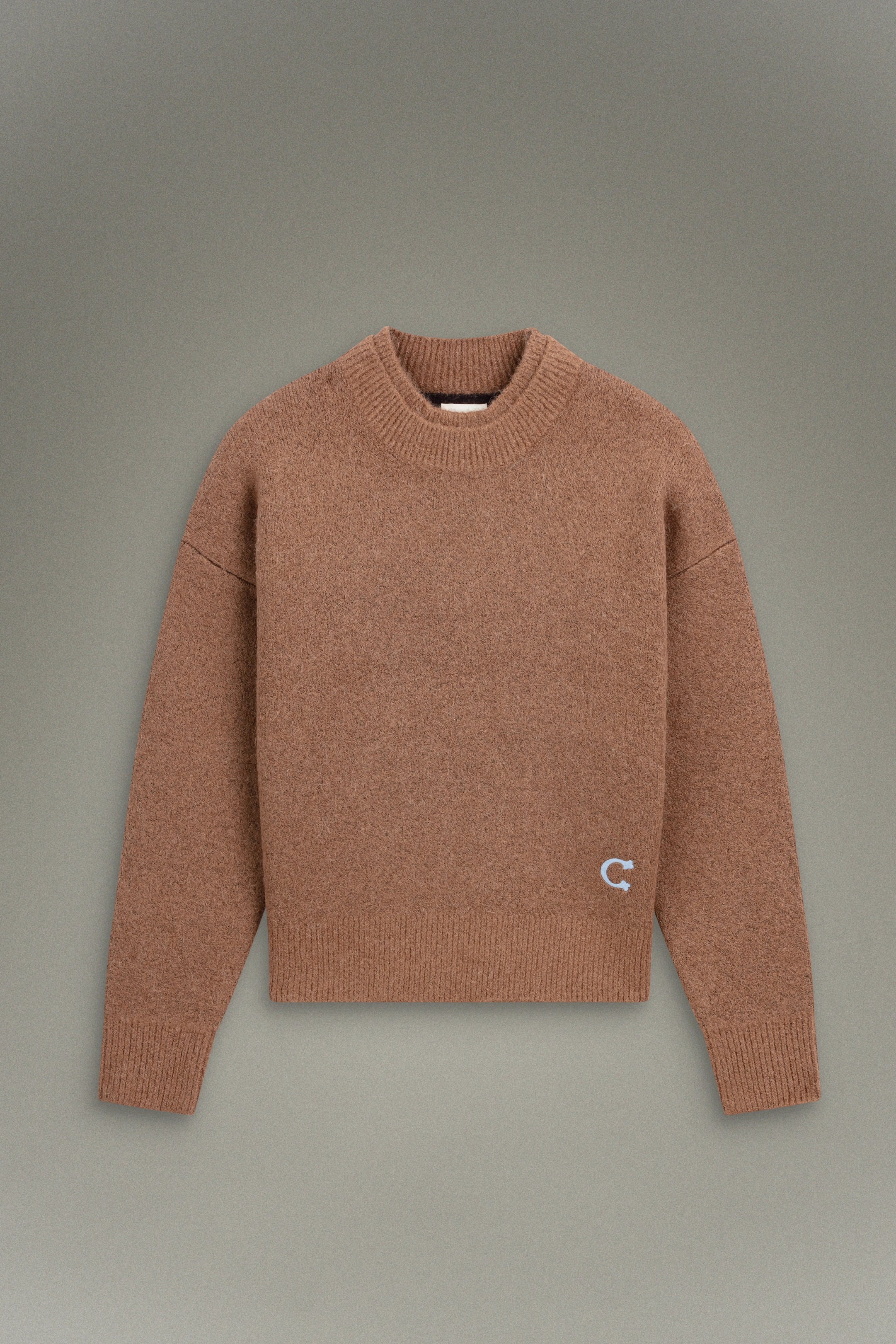 Sweat col rond brodé