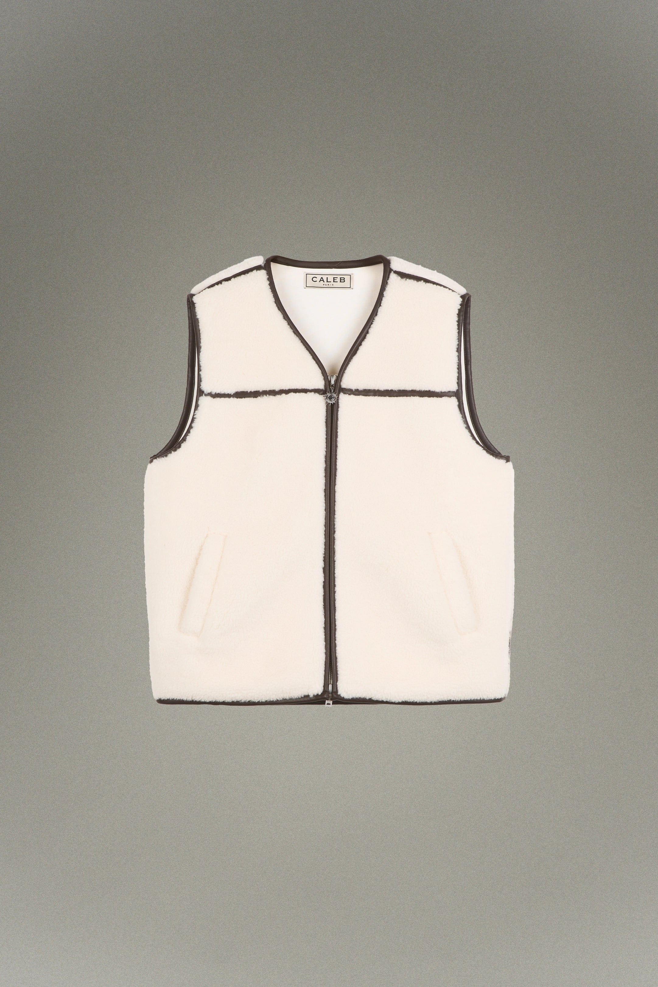Veste sans manche zippée en polaire