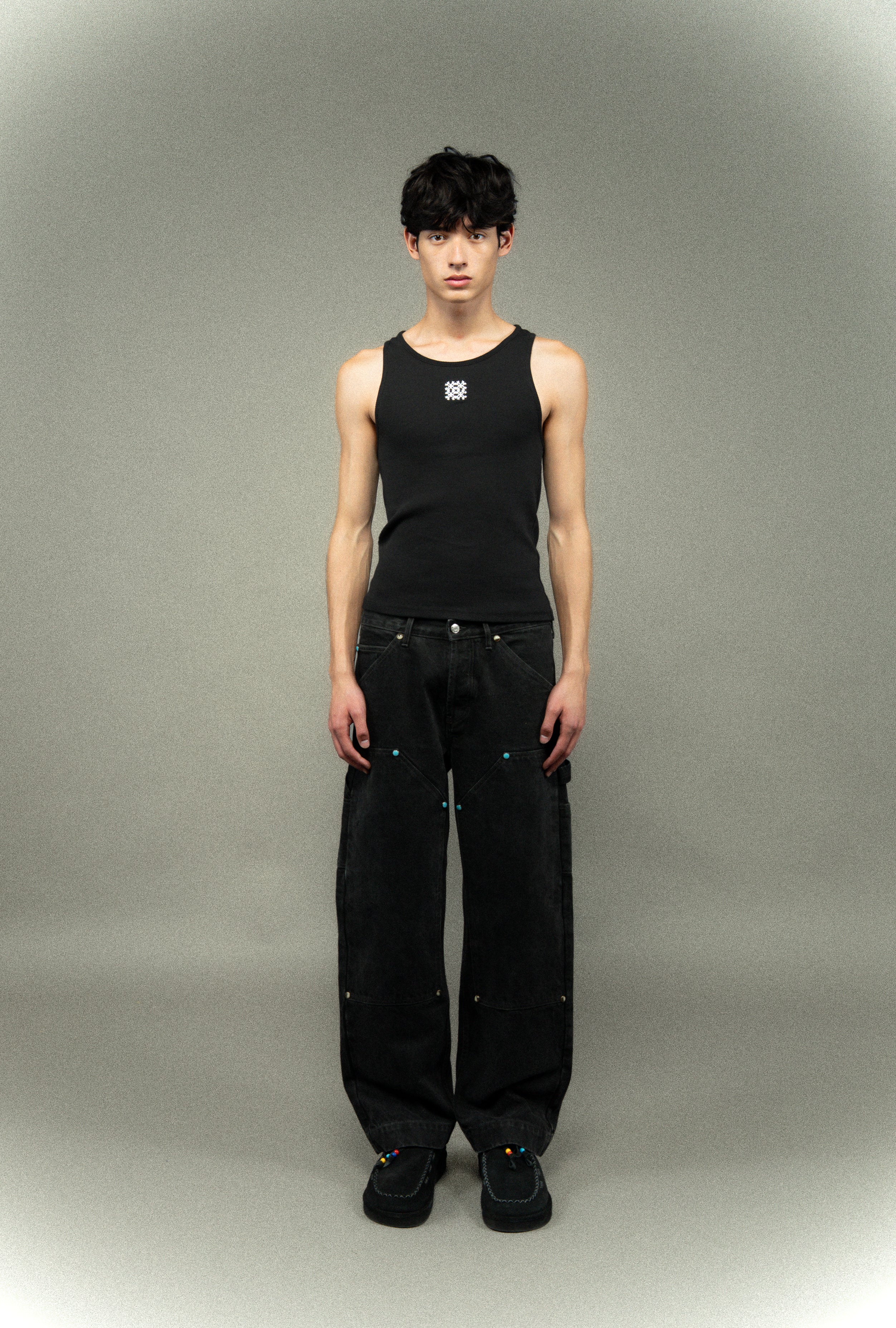 Tank top broderie monogramme