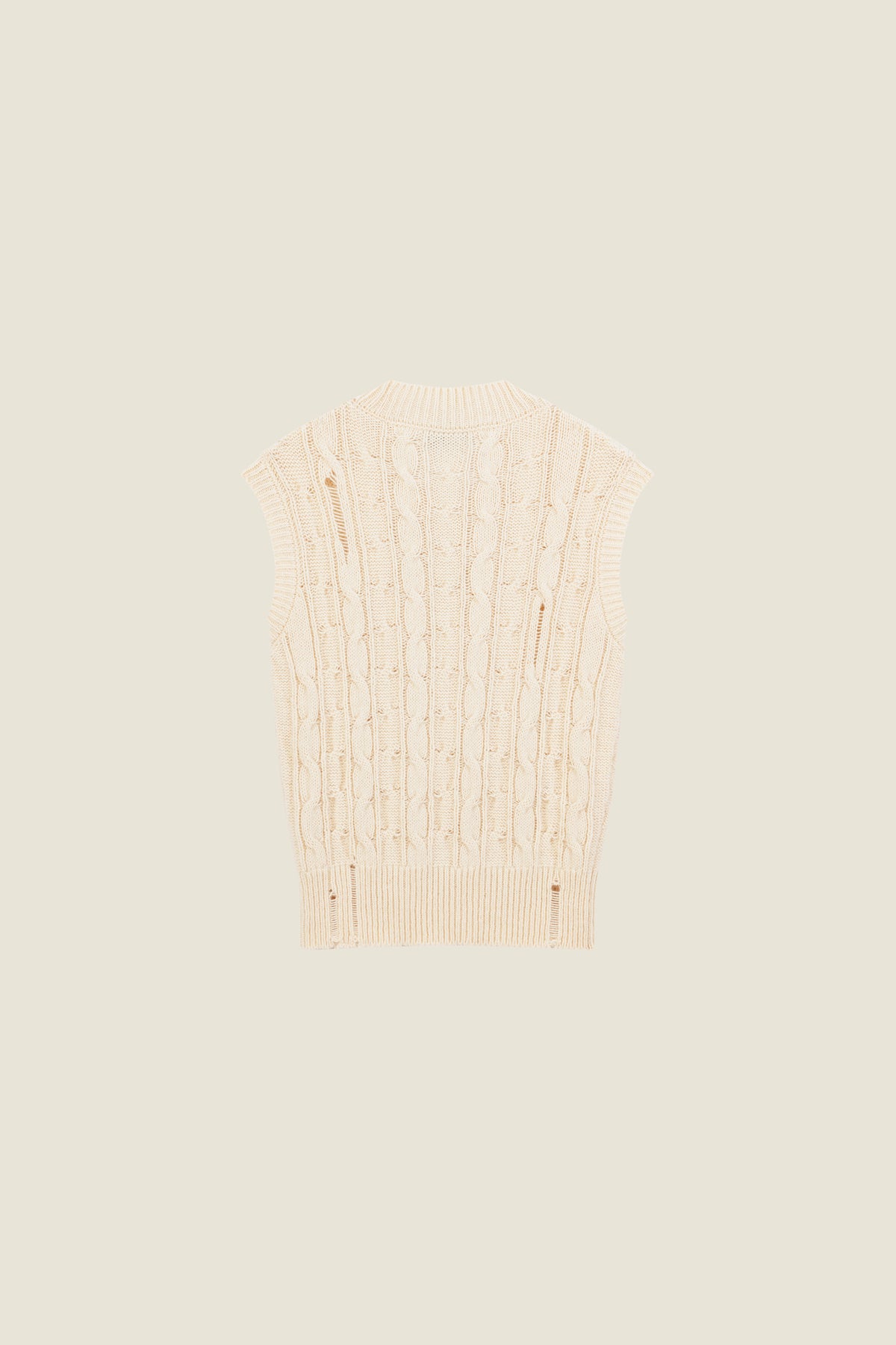 Ärmelloser Strickpullover
