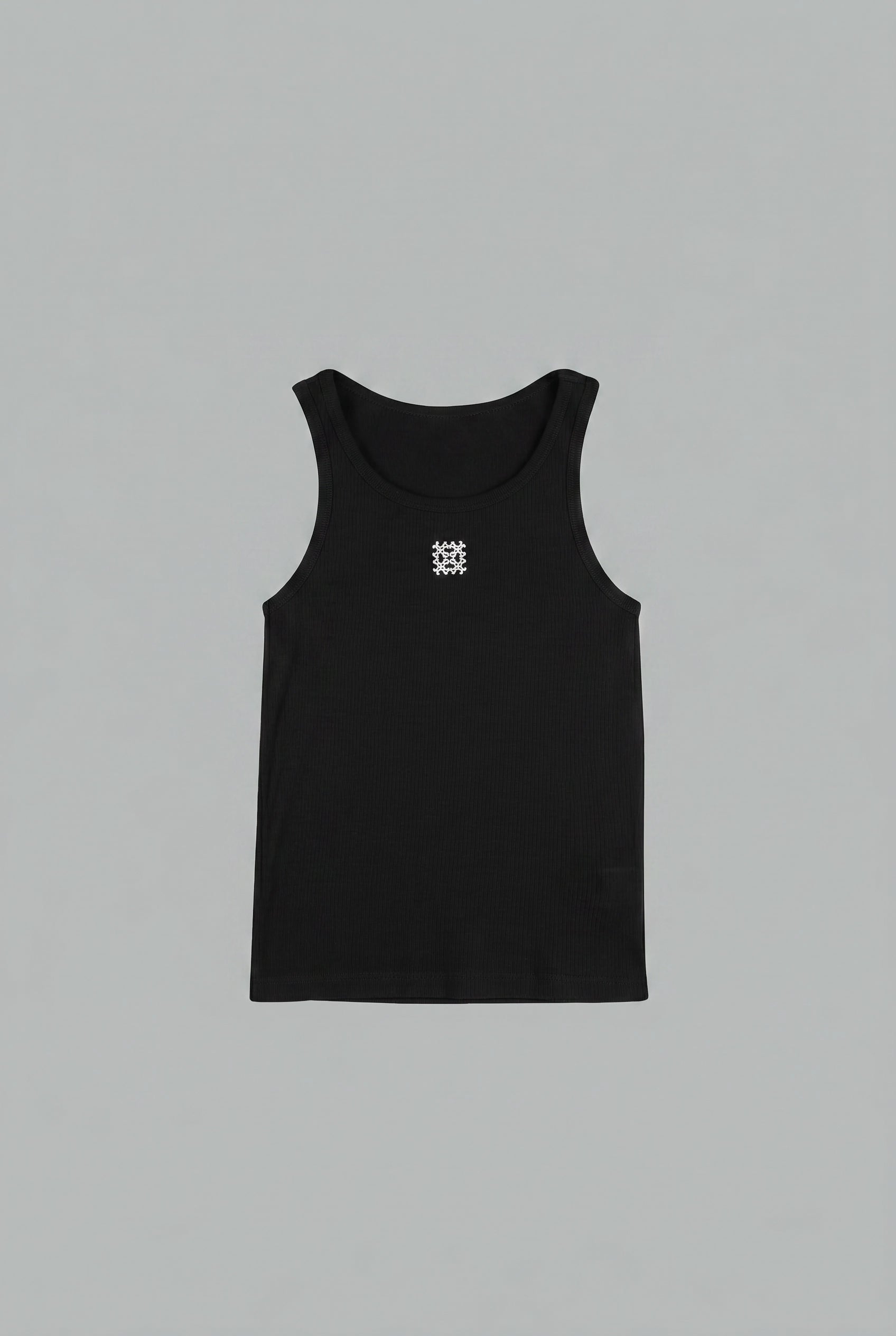Tank top with monogram embroidery