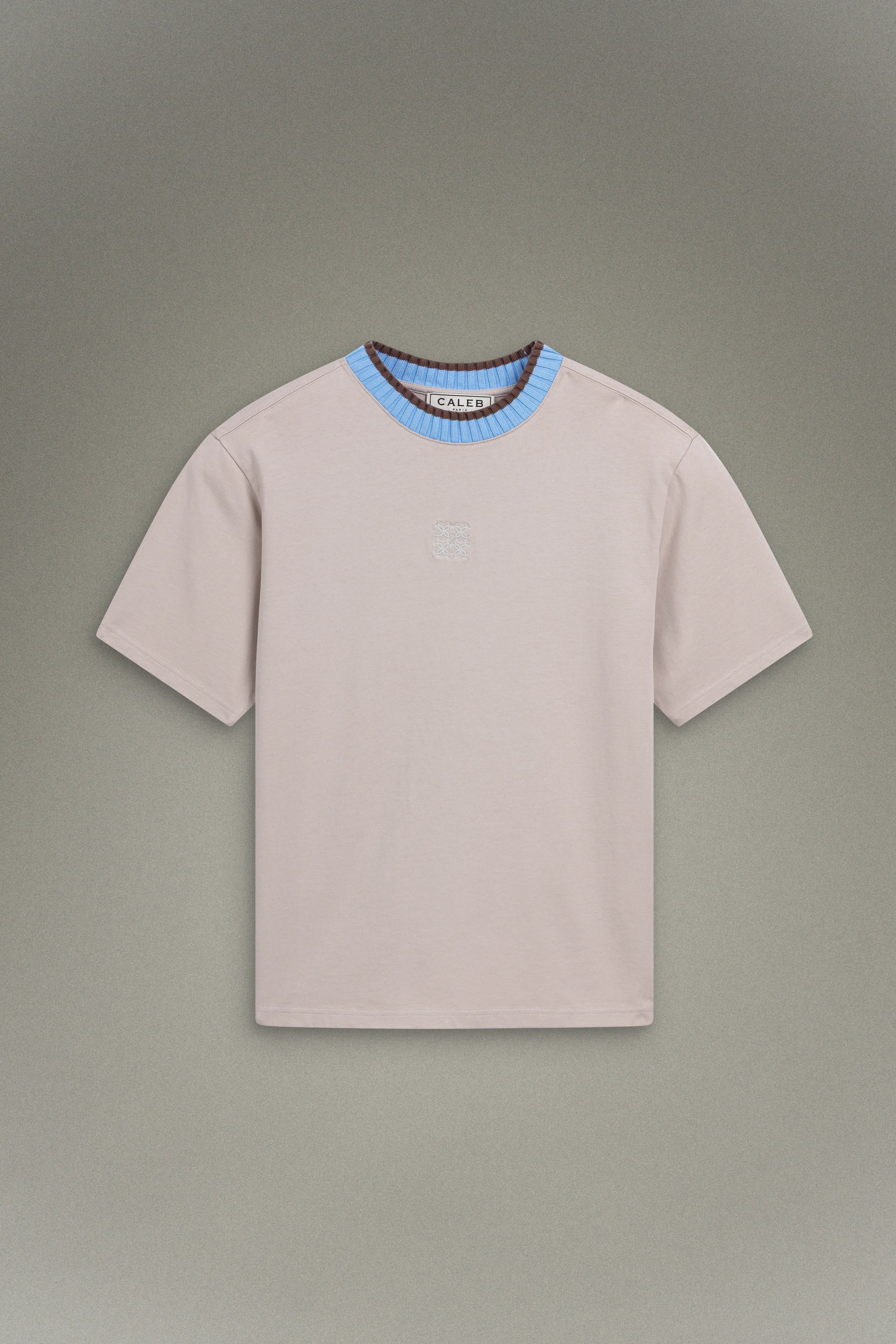 T-shirt en jersey côtelé style Varsity