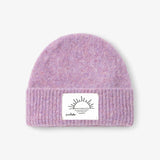 Purple wool and alpaca hat