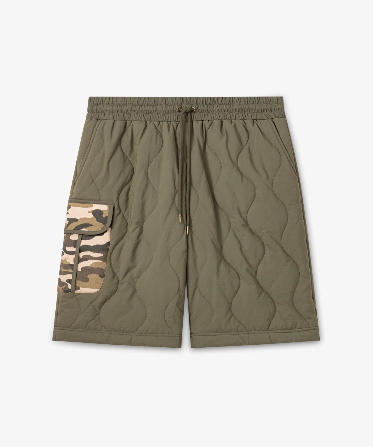 Khakifarbene Steppshorts