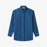 Striped cotton shirt Blue