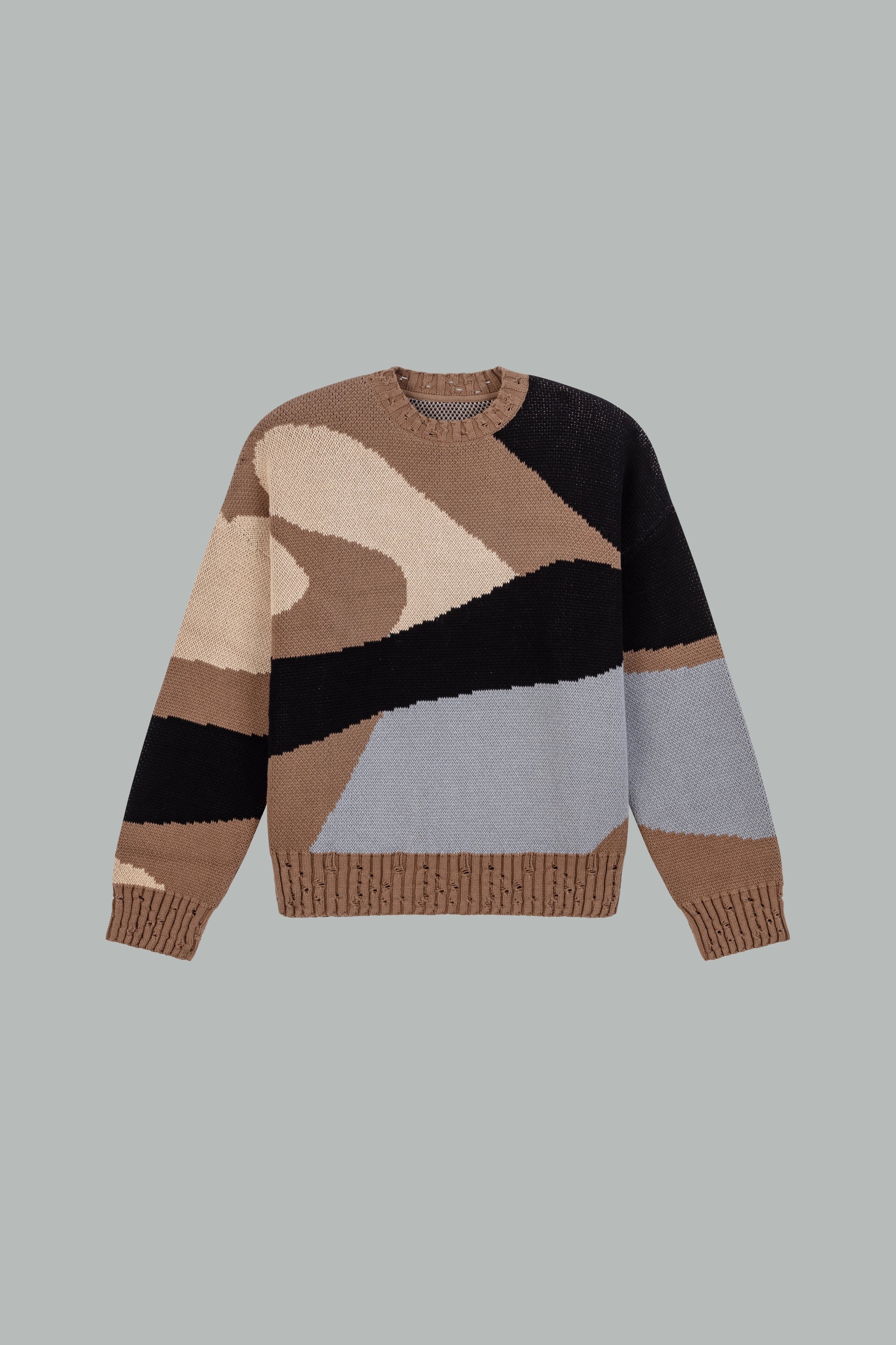 Pull en maille avec broderie