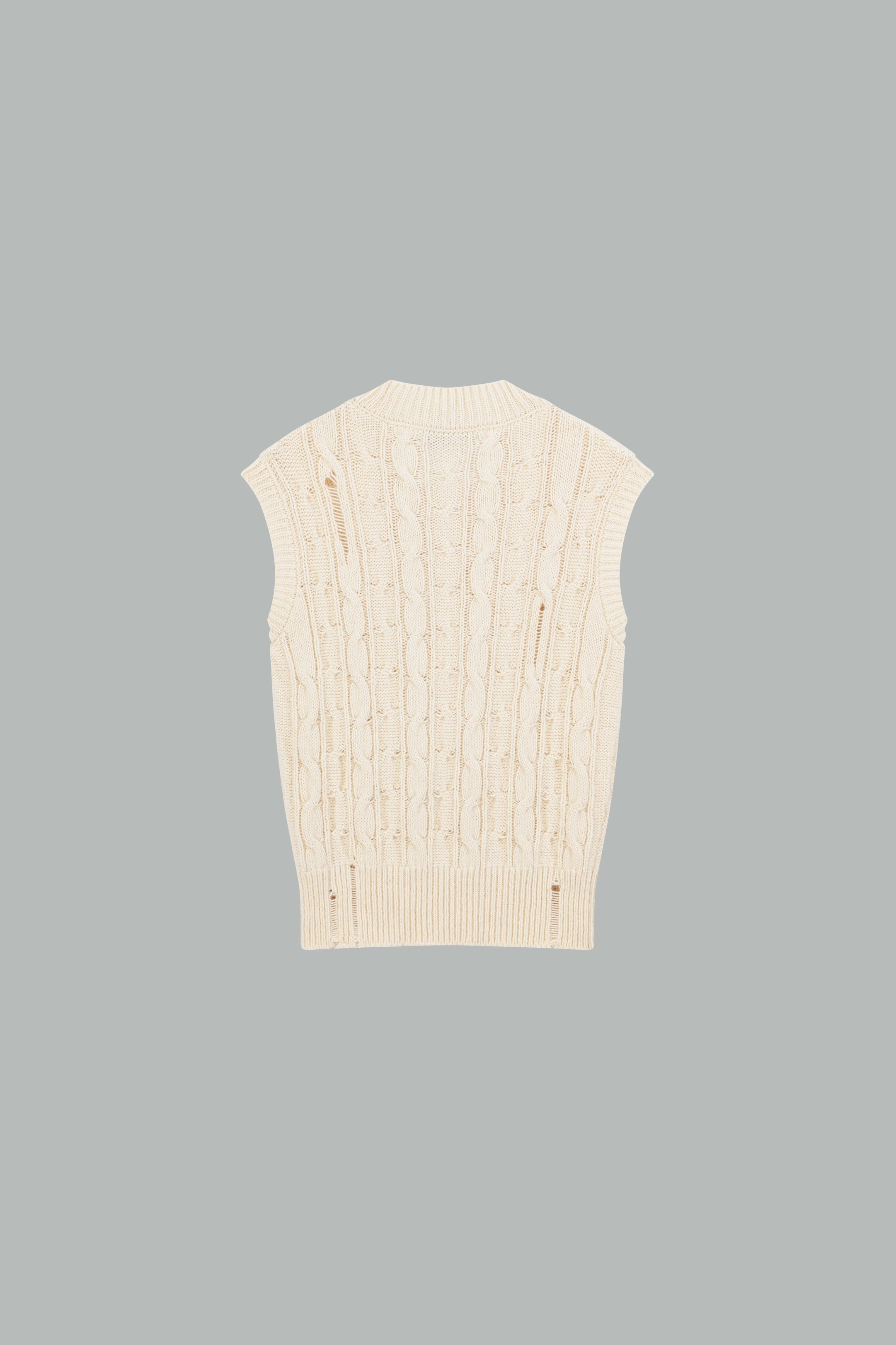 Pull sans manches en maille