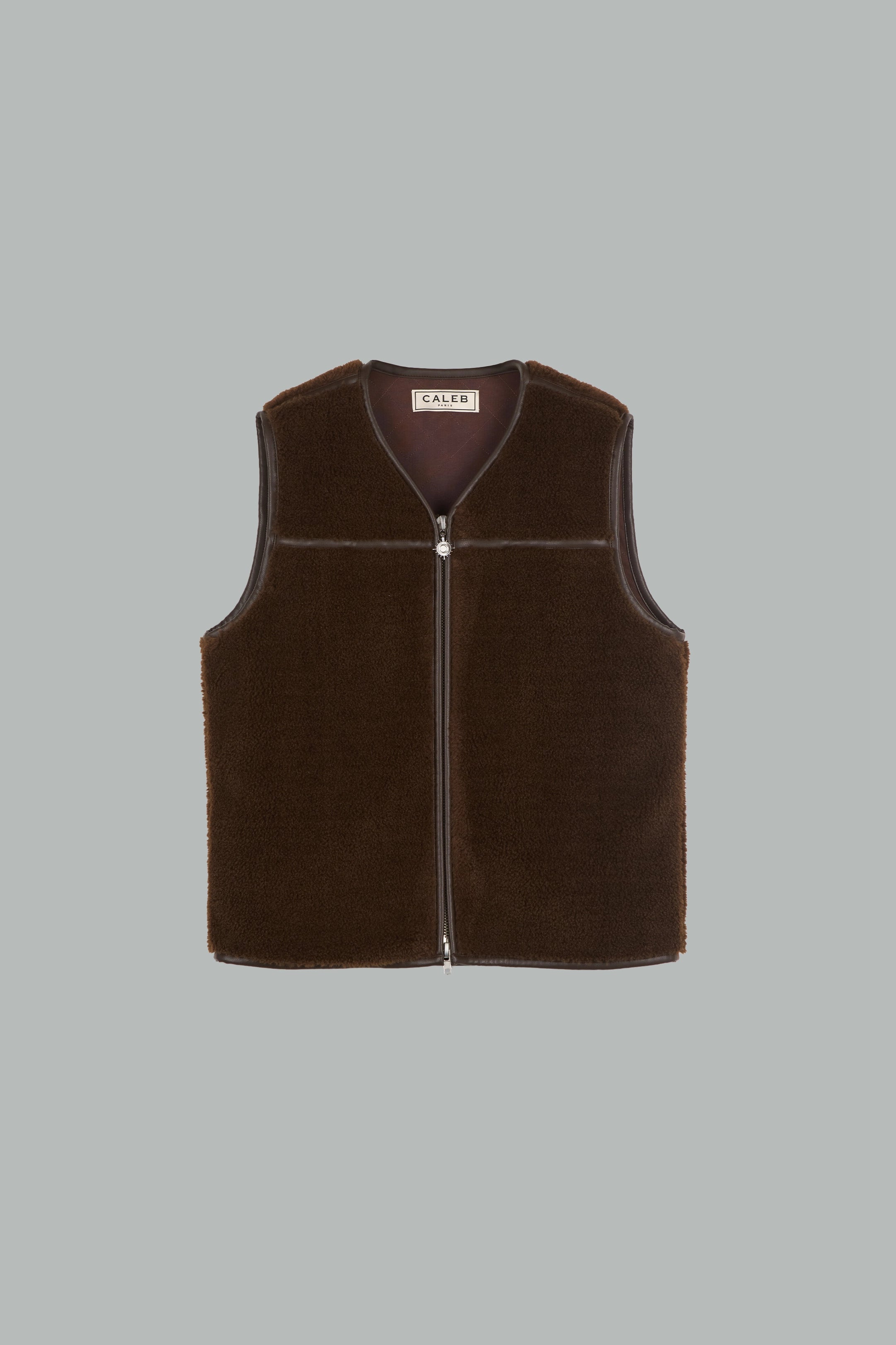 Veste sans manche zippée en polaire