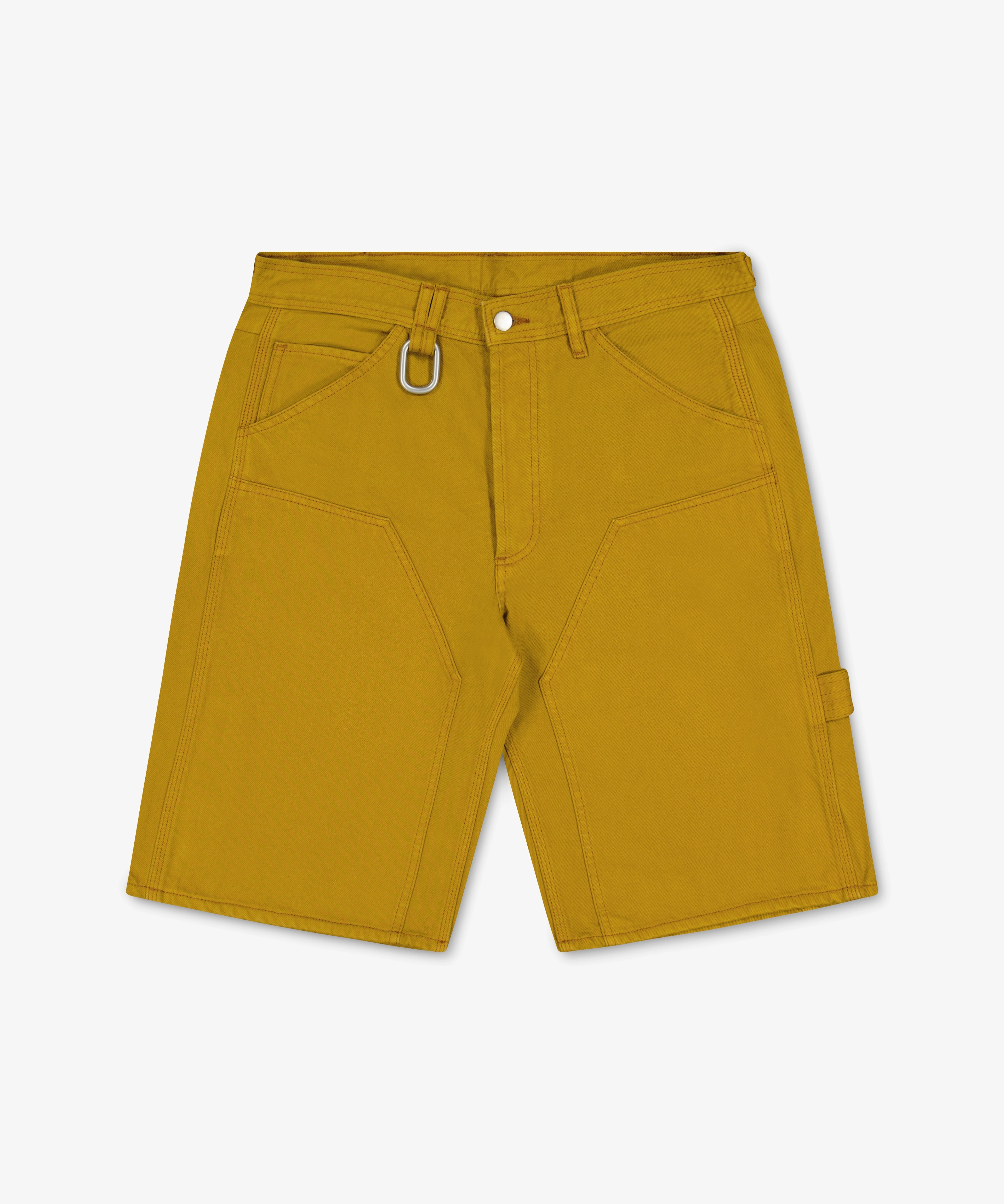 Twill-Arbeitershorts mit Stickerei und Patch