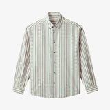 Striped cotton shirt with patterns