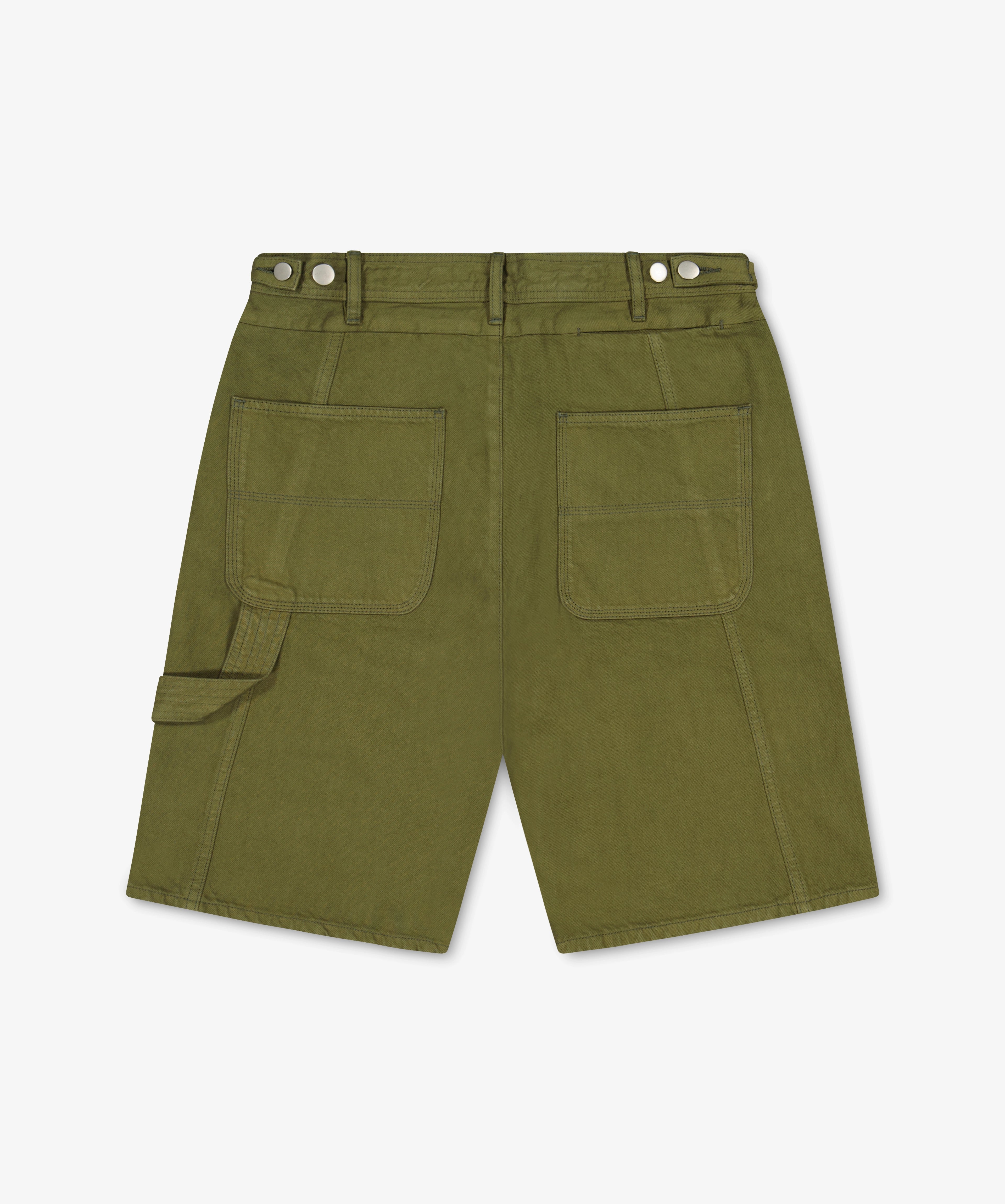 Twill-Arbeitershorts mit Stickerei und Patch